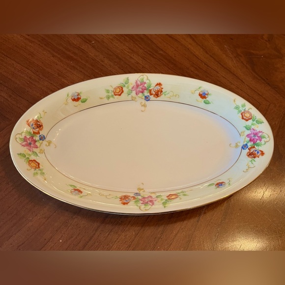 RARE Small Eschenbach Baronet style Bavarian China Pattern Floral Platter/Bowl - Picture 9 of 11